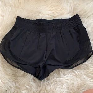 Lululemon black running shorts size 6